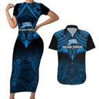 adelaide-strikers-cricket-couples-matching-short-sleeve-bodycon-dress-and-hawaiian-shirt-2023-unique-indigenous-art-mix-polynesian-pattern