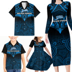 adelaide-strikers-cricket-family-matching-long-sleeve-bodycon-dress-and-hawaiian-shirt-2023-unique-indigenous-art-mix-polynesian-pattern