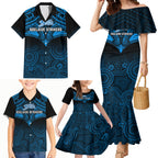 adelaide-strikers-cricket-family-matching-mermaid-dress-and-hawaiian-shirt-2023-unique-indigenous-art-mix-polynesian-pattern