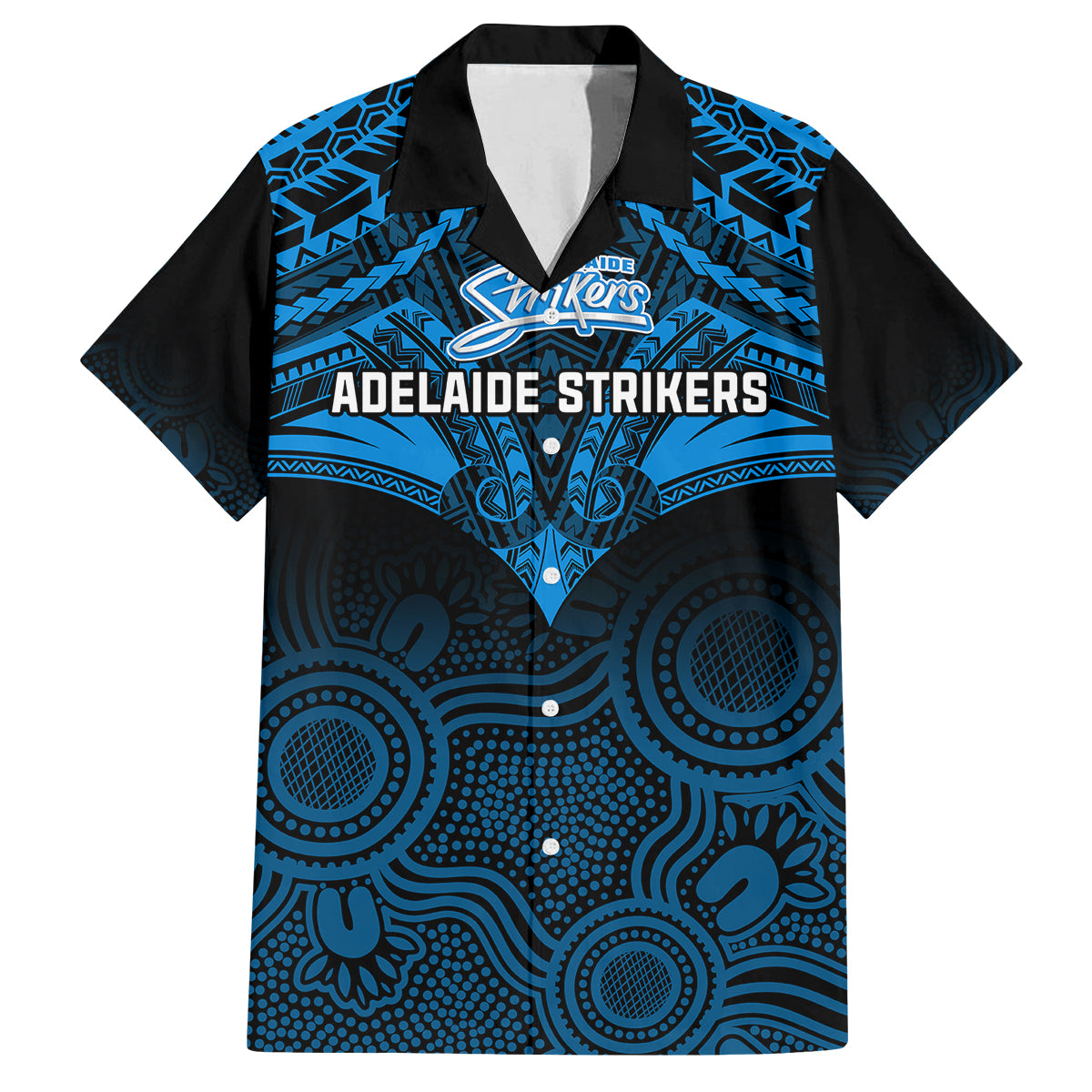 adelaide-strikers-cricket-kid-hawaiian-shirt-2023-unique-indigenous-art-mix-polynesian-pattern