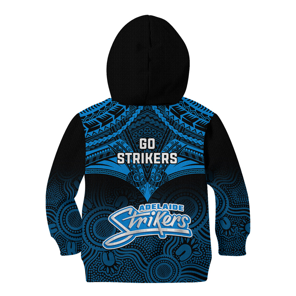 adelaide-strikers-cricket-kid-hoodie-2023-unique-indigenous-art-mix-polynesian-pattern