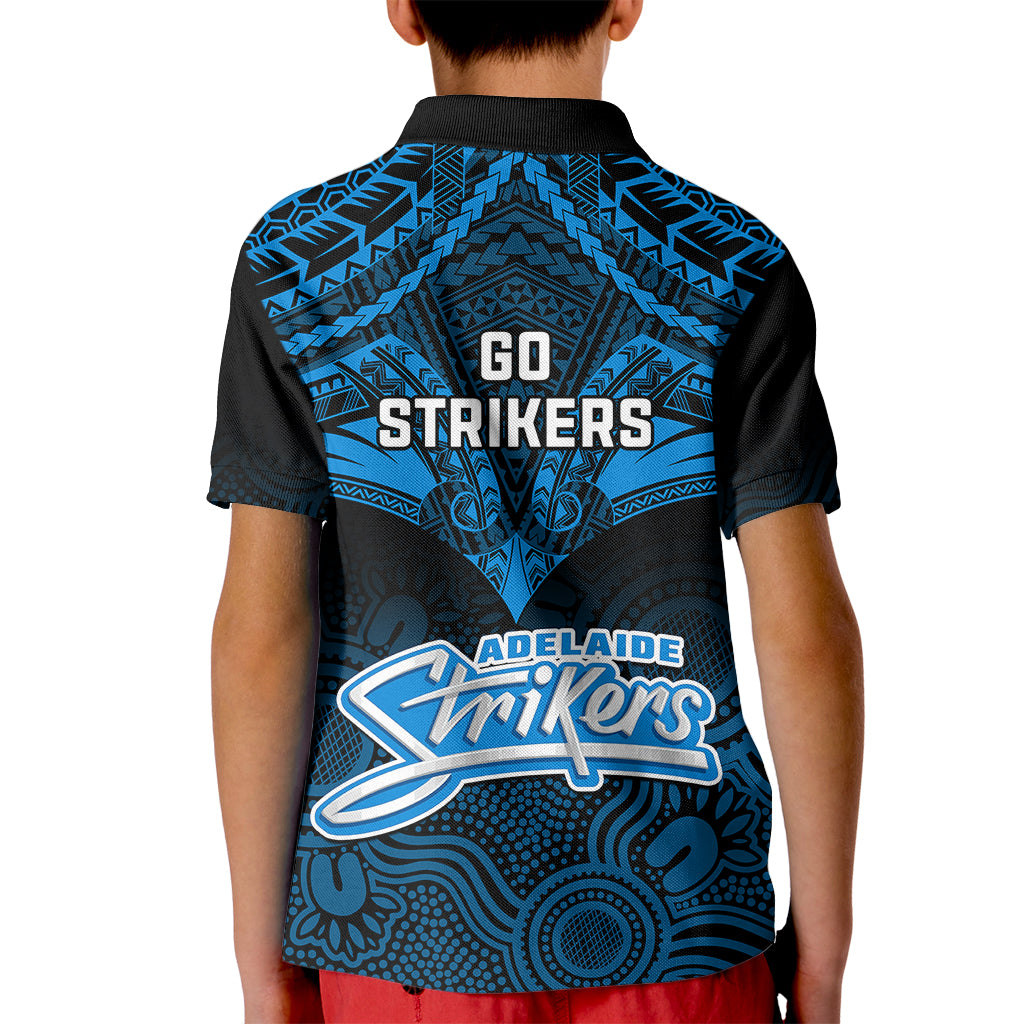 adelaide-strikers-cricket-kid-polo-shirt-2023-unique-indigenous-art-mix-polynesian-pattern