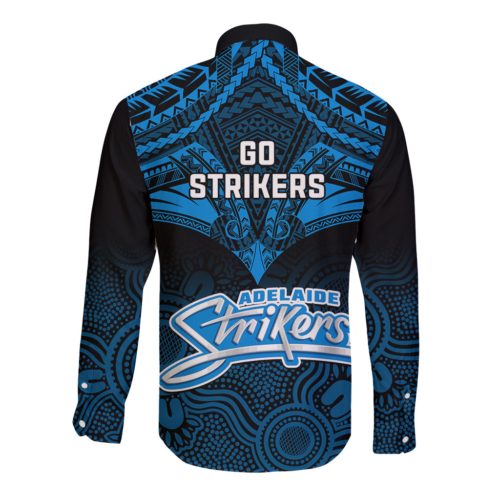 adelaide-strikers-cricket-long-sleeve-button-shirt-2023-unique-indigenous-art-mix-polynesian-pattern