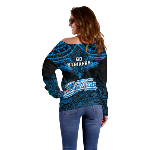 adelaide-strikers-cricket-off-shoulder-sweater-2023-unique-indigenous-art-mix-polynesian-pattern