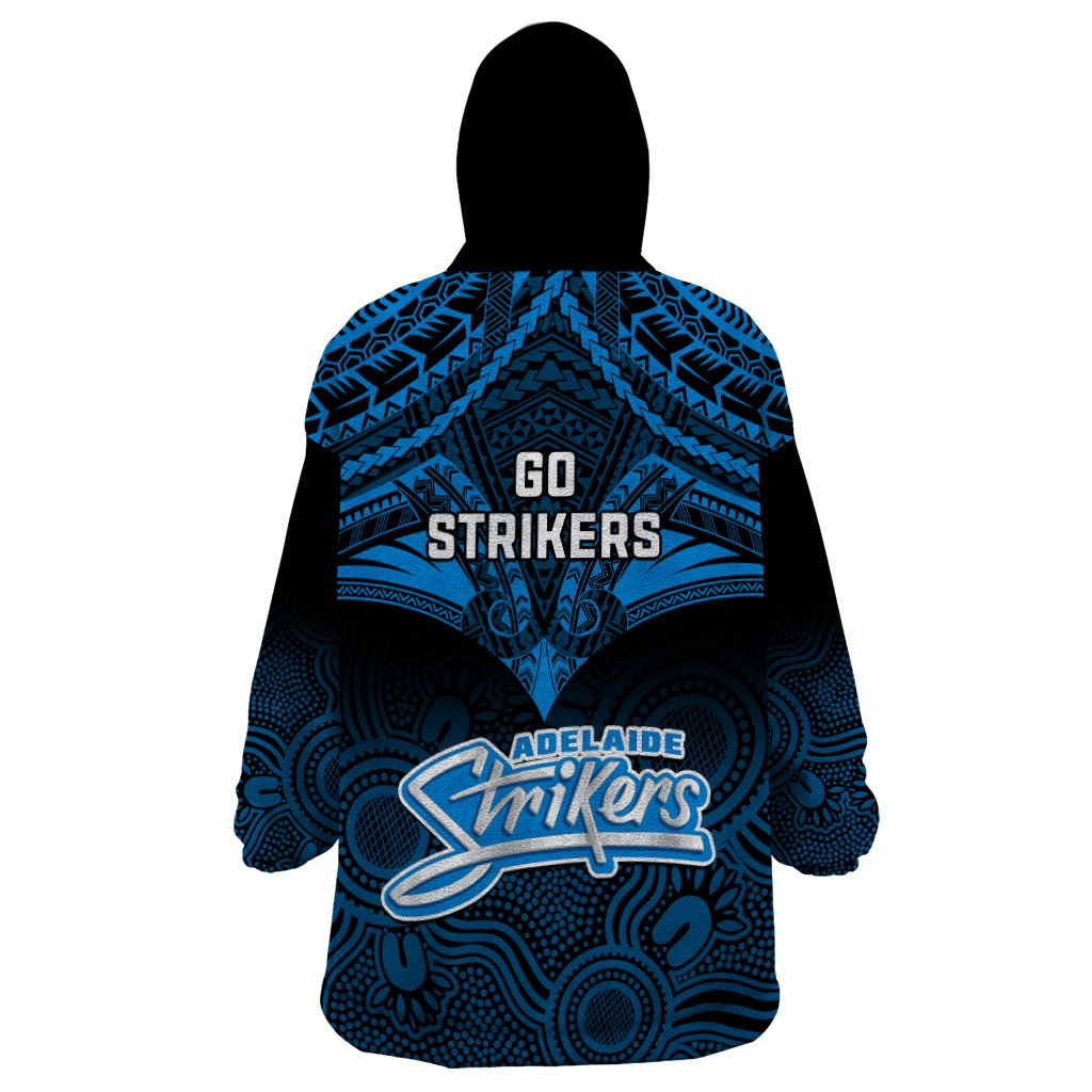 adelaide-strikers-cricket-wearable-blanket-hoodie-2023-unique-indigenous-art-mix-polynesian-pattern