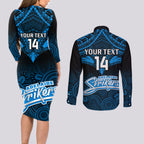 custom-adelaide-strikers-cricket-couples-matching-long-sleeve-bodycon-dress-and-long-sleeve-button-shirts-2023-unique-indigenous-art-mix-polynesian-pattern