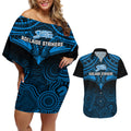 custom-adelaide-strikers-cricket-couples-matching-off-shoulder-short-dress-and-hawaiian-shirt-2023-unique-indigenous-art-mix-polynesian-pattern