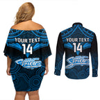 custom-adelaide-strikers-cricket-couples-matching-off-shoulder-short-dress-and-long-sleeve-button-shirts-2023-unique-indigenous-art-mix-polynesian-pattern