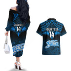 custom-adelaide-strikers-cricket-couples-matching-off-the-shoulder-long-sleeve-dress-and-hawaiian-shirt-2023-unique-indigenous-art-mix-polynesian-pattern