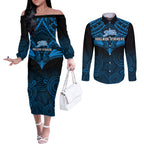 custom-adelaide-strikers-cricket-couples-matching-off-the-shoulder-long-sleeve-dress-and-long-sleeve-button-shirts-2023-unique-indigenous-art-mix-polynesian-pattern