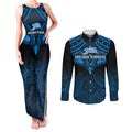 custom-adelaide-strikers-cricket-couples-matching-tank-maxi-dress-and-long-sleeve-button-shirts-2023-unique-indigenous-art-mix-polynesian-pattern