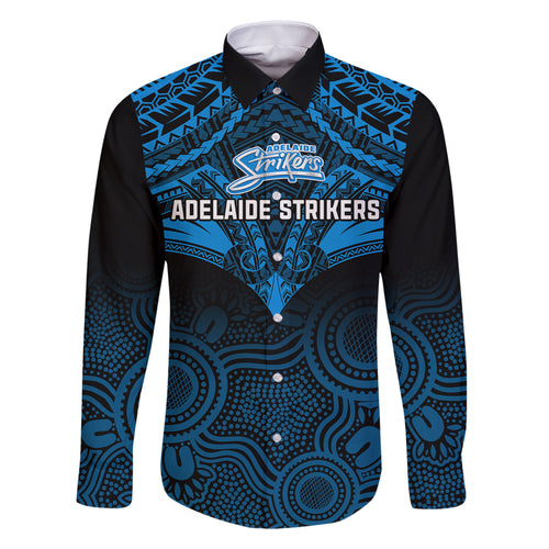 custom-adelaide-strikers-cricket-family-matching-mermaid-dress-and-hawaiian-shirt-2023-unique-indigenous-art-mix-polynesian-pattern
