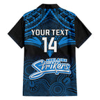 Custom Adelaide Strikers Cricket Family Matching Off Shoulder Long Sleeve Dress and Hawaiian Shirt 2023 Unique Indigenous Art Mix Polynesian Pattern LT14