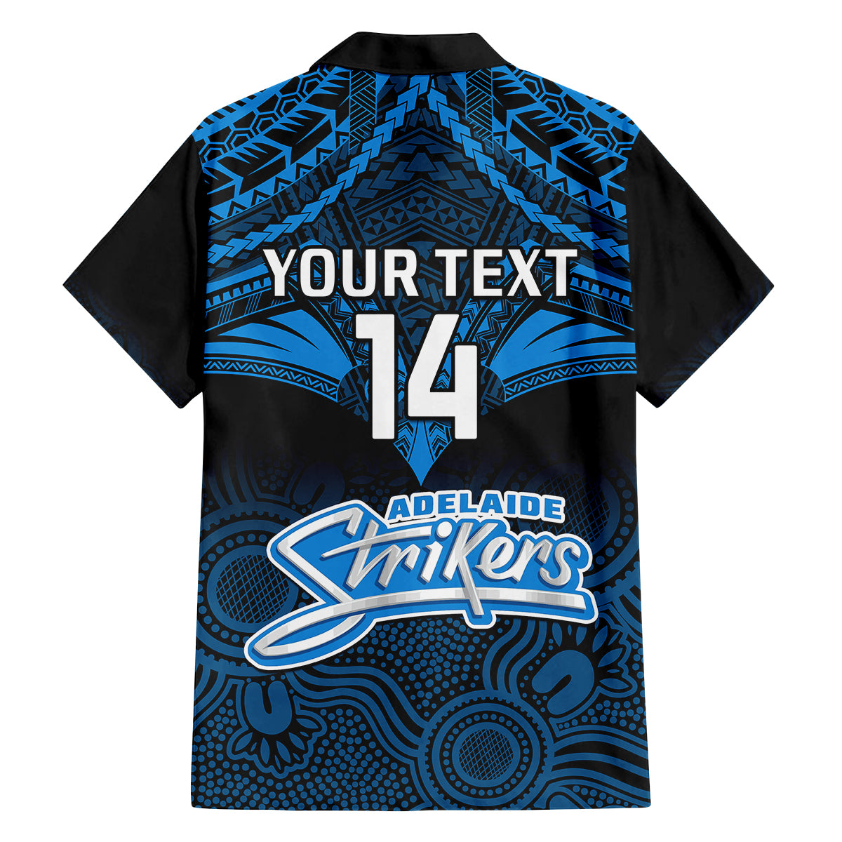 Custom Adelaide Strikers Cricket Family Matching Off Shoulder Long Sleeve Dress and Hawaiian Shirt 2023 Unique Indigenous Art Mix Polynesian Pattern LT14