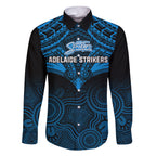 Custom Adelaide Strikers Cricket Family Matching Off Shoulder Short Dress and Hawaiian Shirt 2023 Unique Indigenous Art Mix Polynesian Pattern LT14