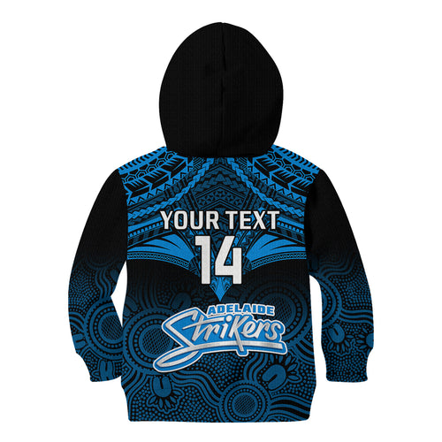 custom-adelaide-strikers-cricket-kid-hoodie-2023-unique-indigenous-art-mix-polynesian-pattern