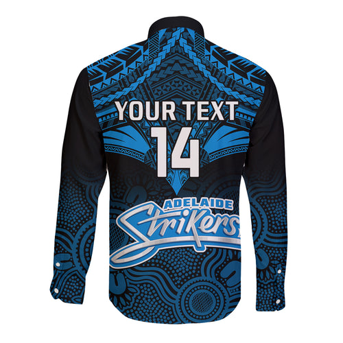 custom-adelaide-strikers-cricket-long-sleeve-button-shirt-2023-unique-indigenous-art-mix-polynesian-pattern