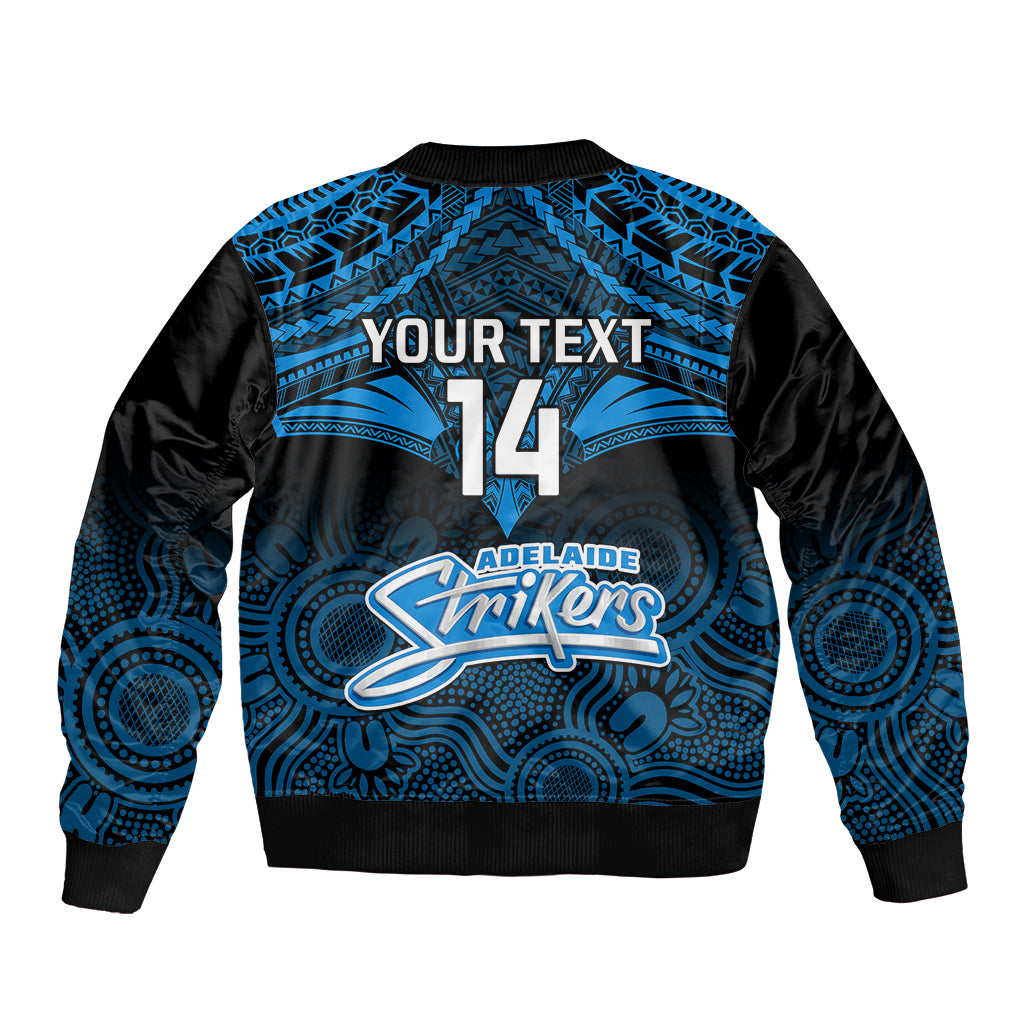 custom-adelaide-strikers-cricket-sleeve-zip-bomber-jacket-2023-unique-indigenous-art-mix-polynesian-pattern