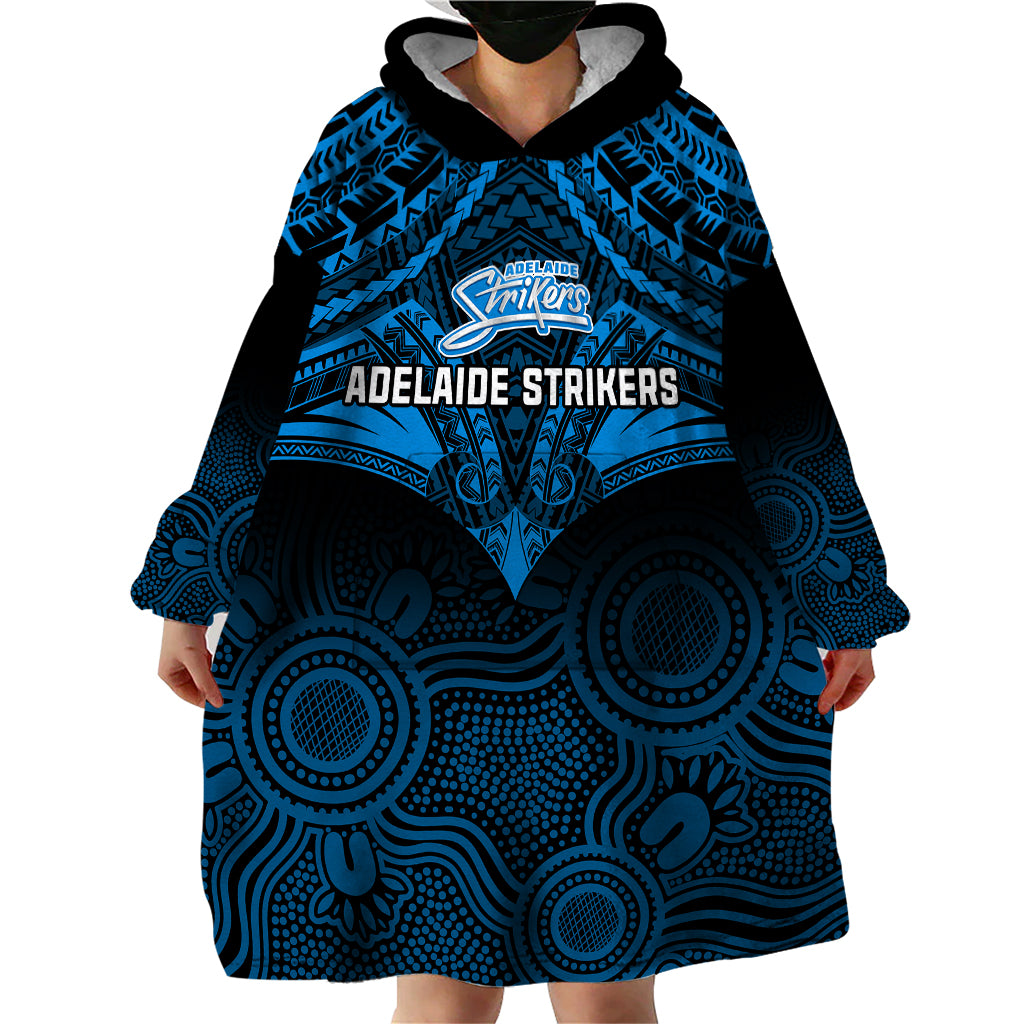 custom-adelaide-strikers-cricket-wearable-blanket-hoodie-2023-unique-indigenous-art-mix-polynesian-pattern