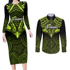 sydney-thunder-cricket-couples-matching-long-sleeve-bodycon-dress-and-long-sleeve-button-shirts-2023-unique-indigenous-art-mix-polynesian-pattern