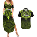 sydney-thunder-cricket-couples-matching-summer-maxi-dress-and-hawaiian-shirt-2023-unique-indigenous-art-mix-polynesian-pattern