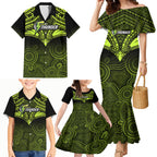 sydney-thunder-cricket-family-matching-mermaid-dress-and-hawaiian-shirt-2023-unique-indigenous-art-mix-polynesian-pattern