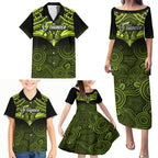sydney-thunder-cricket-family-matching-puletasi-dress-and-hawaiian-shirt-2023-unique-indigenous-art-mix-polynesian-pattern
