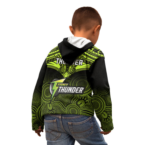 sydney-thunder-cricket-kid-hoodie-2023-unique-indigenous-art-mix-polynesian-pattern