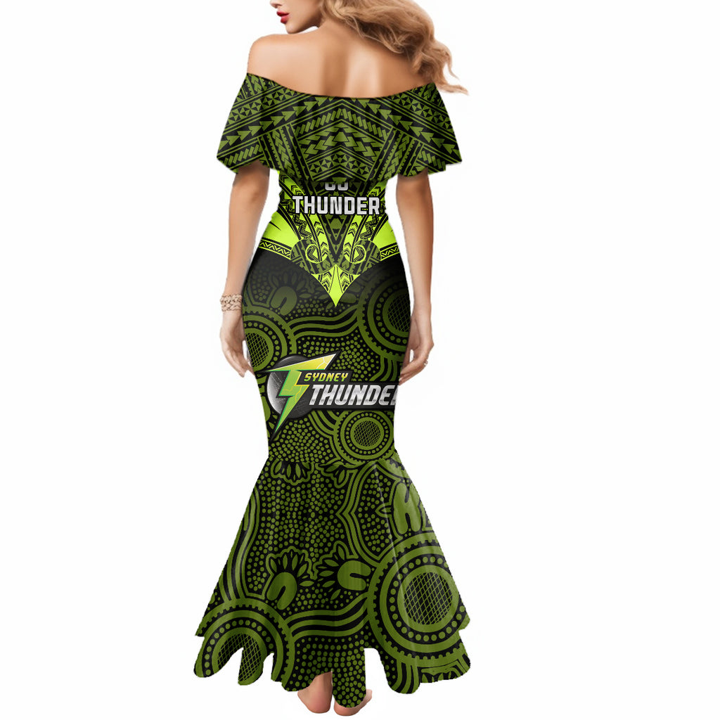sydney-thunder-cricket-mermaid-dress-2023-unique-indigenous-art-mix-polynesian-pattern