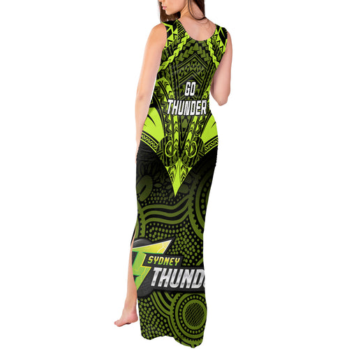 sydney-thunder-cricket-tank-maxi-dress-2023-unique-indigenous-art-mix-polynesian-pattern