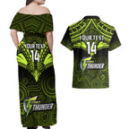 custom-sydney-thunder-cricket-couples-matching-off-shoulder-maxi-dress-and-hawaiian-shirt-2023-unique-indigenous-art-mix-polynesian-pattern