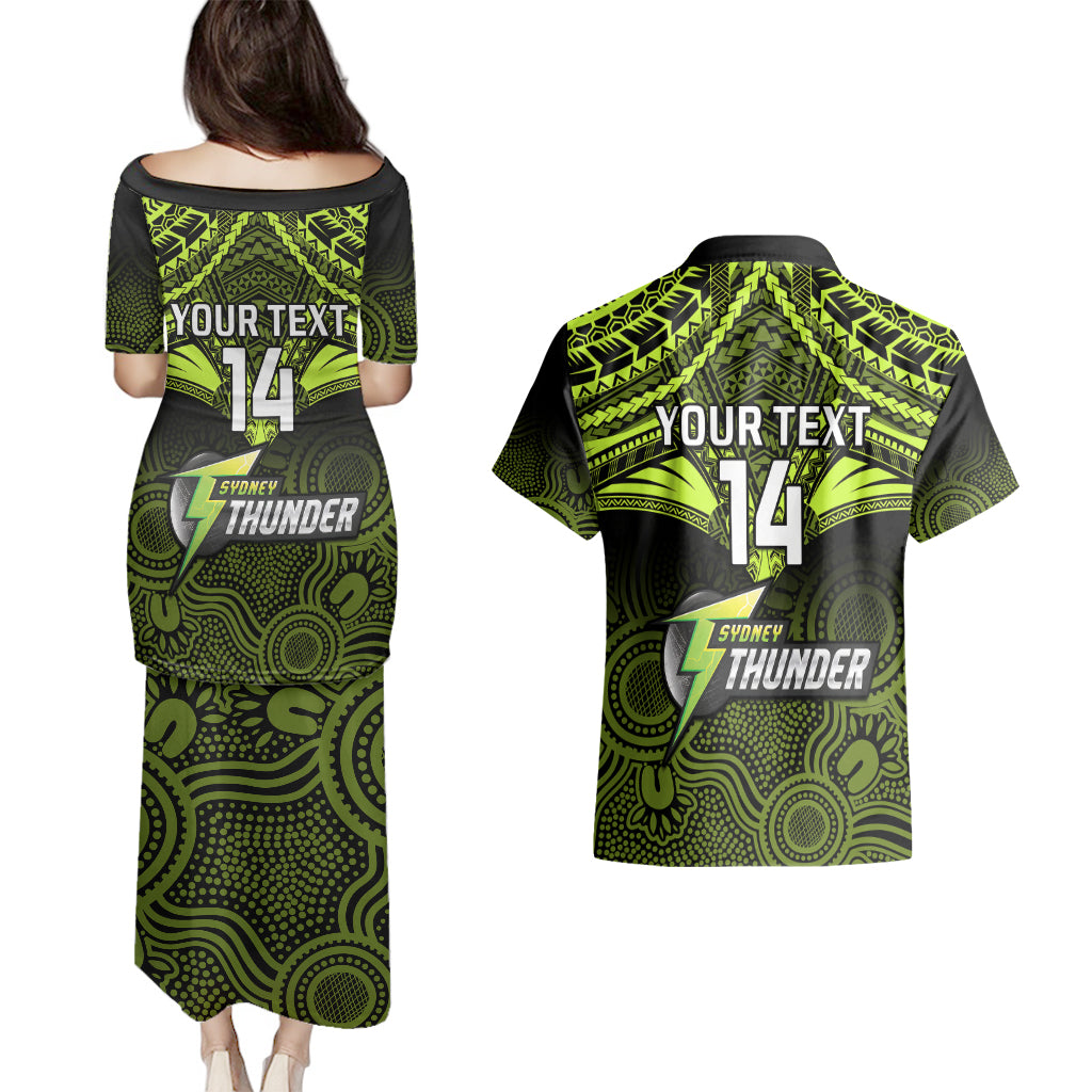 custom-sydney-thunder-cricket-couples-matching-puletasi-dress-and-hawaiian-shirt-2023-unique-indigenous-art-mix-polynesian-pattern
