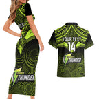 custom-sydney-thunder-cricket-couples-matching-short-sleeve-bodycon-dress-and-hawaiian-shirt-2023-unique-indigenous-art-mix-polynesian-pattern