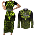 custom-sydney-thunder-cricket-couples-matching-short-sleeve-bodycon-dress-and-long-sleeve-button-shirts-2023-unique-indigenous-art-mix-polynesian-pattern