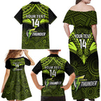 custom-sydney-thunder-cricket-family-matching-off-shoulder-maxi-dress-and-hawaiian-shirt-2023-unique-indigenous-art-mix-polynesian-pattern