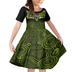 Custom Sydney Thunder Cricket Family Matching Off Shoulder Short Dress and Hawaiian Shirt 2023 Unique Indigenous Art Mix Polynesian Pattern LT14