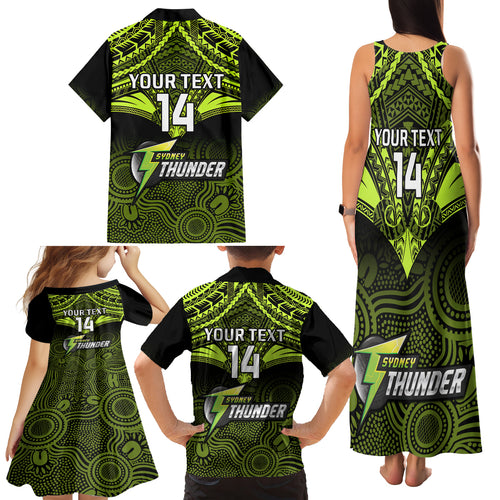 custom-sydney-thunder-cricket-family-matching-tank-maxi-dress-and-hawaiian-shirt-2023-unique-indigenous-art-mix-polynesian-pattern
