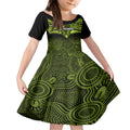 custom-sydney-thunder-cricket-kid-short-sleeve-dress-2023-unique-indigenous-art-mix-polynesian-pattern
