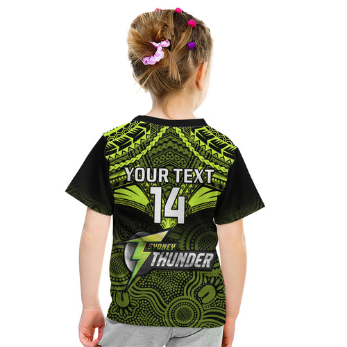 custom-sydney-thunder-cricket-kid-t-shirt-2023-unique-indigenous-art-mix-polynesian-pattern