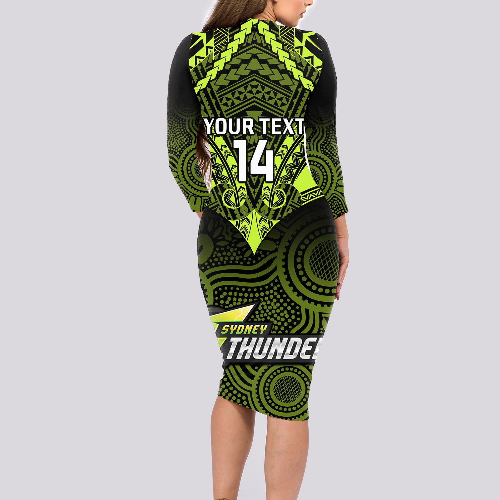 custom-sydney-thunder-cricket-long-sleeve-bodycon-dress-2023-unique-indigenous-art-mix-polynesian-pattern