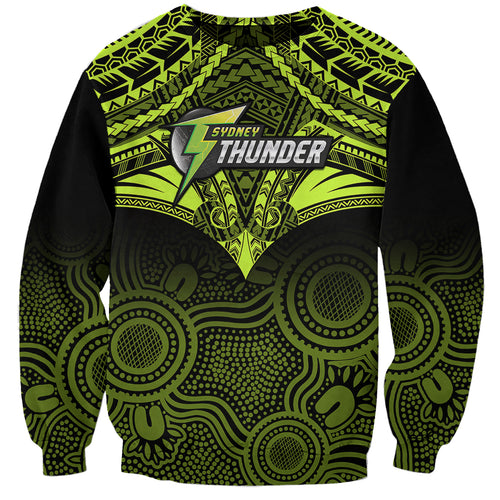 custom-sydney-thunder-cricket-sweatshirt-2023-unique-indigenous-art-mix-polynesian-pattern