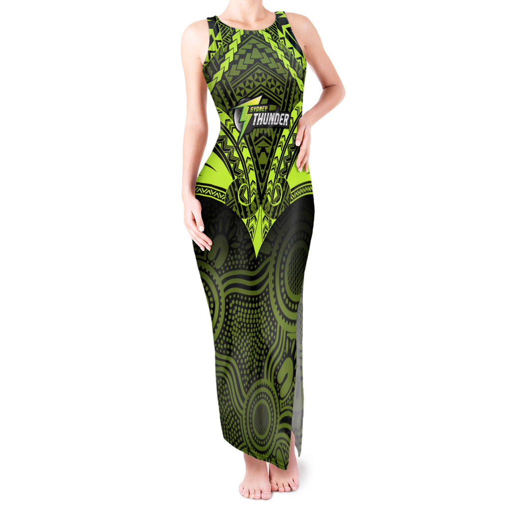 custom-sydney-thunder-cricket-tank-maxi-dress-2023-unique-indigenous-art-mix-polynesian-pattern