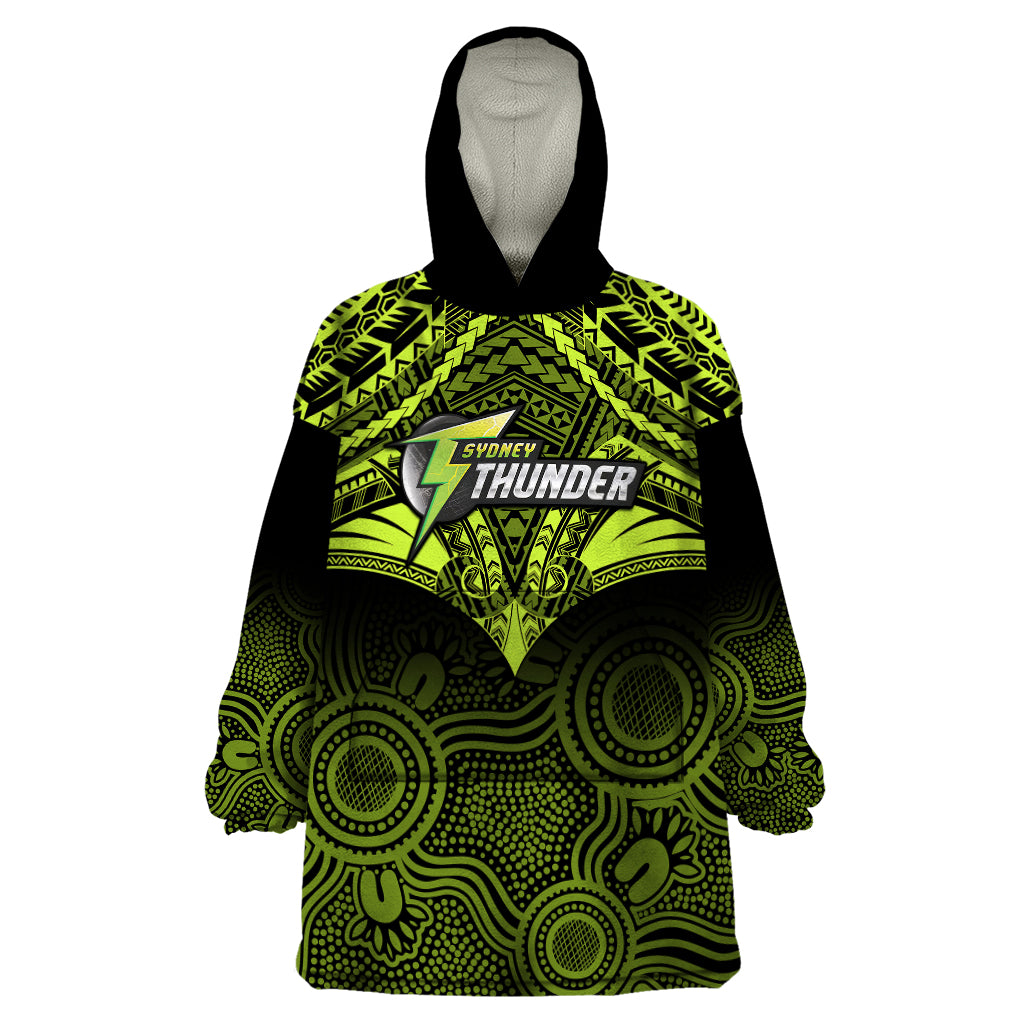 custom-sydney-thunder-cricket-wearable-blanket-hoodie-2023-unique-indigenous-art-mix-polynesian-pattern