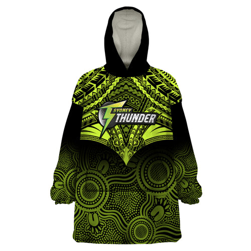 custom-sydney-thunder-cricket-wearable-blanket-hoodie-2023-unique-indigenous-art-mix-polynesian-pattern
