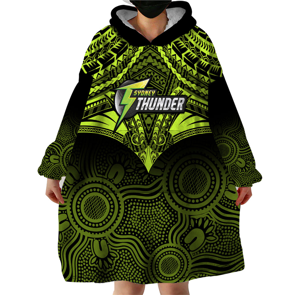 custom-sydney-thunder-cricket-wearable-blanket-hoodie-2023-unique-indigenous-art-mix-polynesian-pattern