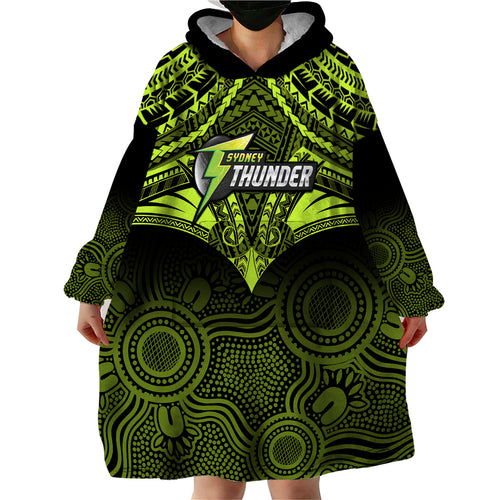 custom-sydney-thunder-cricket-wearable-blanket-hoodie-2023-unique-indigenous-art-mix-polynesian-pattern