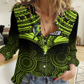 Custom Sydney Thunder Cricket Women Casual Shirt 2023 Unique Indigenous Art Mix Polynesian Pattern LT14