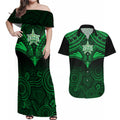 melbourne-stars-cricket-couples-matching-off-shoulder-maxi-dress-and-hawaiian-shirt-2023-unique-indigenous-art-mix-polynesian-pattern