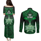 melbourne-stars-cricket-couples-matching-puletasi-dress-and-long-sleeve-button-shirts-2023-unique-indigenous-art-mix-polynesian-pattern