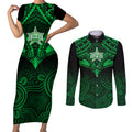 melbourne-stars-cricket-couples-matching-short-sleeve-bodycon-dress-and-long-sleeve-button-shirts-2023-unique-indigenous-art-mix-polynesian-pattern